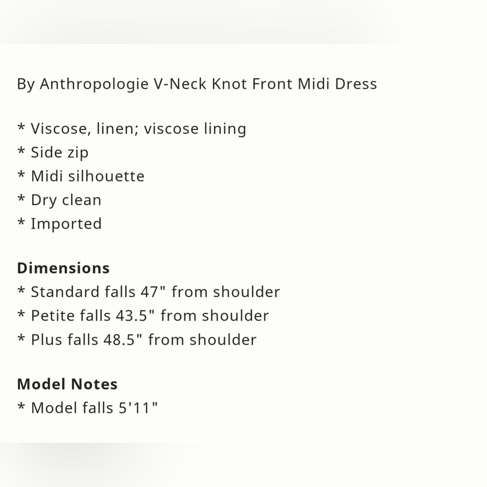 Anthropologie V-neck knot Front Midi Dress - Picture 13 of 13